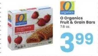 Albertsons O Organics Fruit & Grain Bars offer