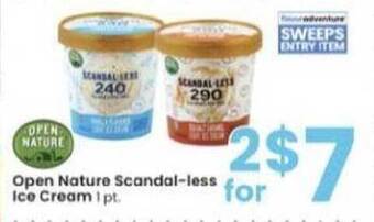 Albertsons Open Nature Scandal-less Ice Cream offer