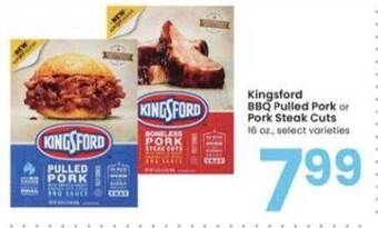 Albertsons Kingsford Bbq Pulled Pork Or Pork Steak Cuts offer