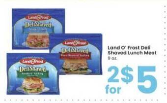 Albertsons Land O' Frost Deli Shaved Lunch Meat offer