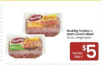 Albertsons Buddig Turkey Or Ham Lunch Meat offer