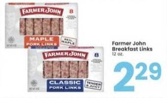 Albertsons Farmer John Breakfast Links offer
