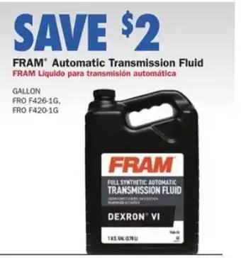 Carquest Fram Automatic Transmission Fluid offer