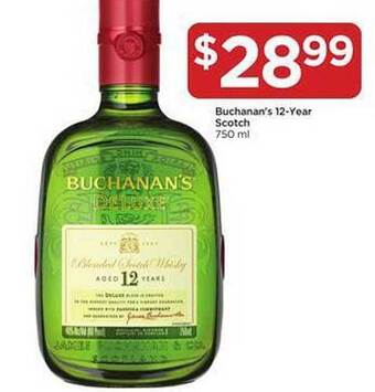 Food 4 Less Buchanan's 12-year Scotch offer