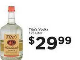 Food 4 Less Tito's Vodka offer