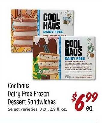 Sprouts Farmers Market Coolhaus Dairy Free Frozen Dessert Sandwiches offer