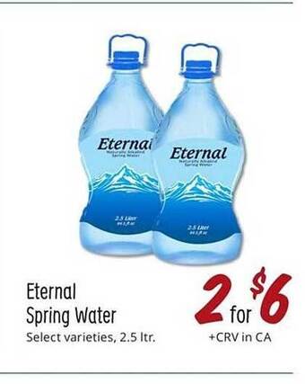 Sprouts Farmers Market Eternal Spring Water offer