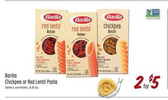 Sprouts Farmers Market Barilla Chickpea Or Red Lentil Pasta offer