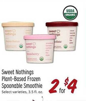 Sprouts Farmers Market Sweet Nothings Plantbased Frozen Spoonable Smoothie offer