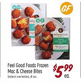 Sprouts Farmers Market Feel Good Foods Frozen Mac & Cheese Bites offer