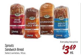 Sprouts Farmers Market Sprouts Sandwich Bread offer