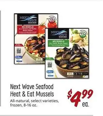Sprouts Farmers Market Next Wave Seafood Heart & Eat Mussels offer