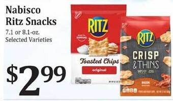 Rosauers Nabisco Ritz Snacks offer