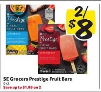 Winn Dixie Se Grocers Prestige Fruit Bars offer