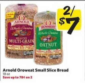 Winn Dixie Arnold Oroweat Small Slice Bread offer