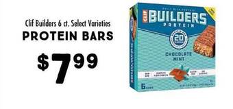 Maceys Clif Builders Protein Bars offer
