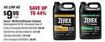 Napa Zerex 50 50 Antifreeze Coolant offer