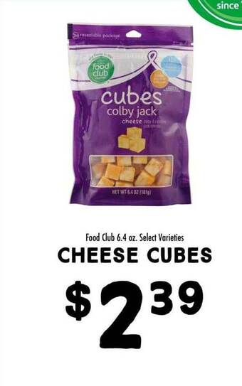 Maceys Food Club Cheese Cubes offer