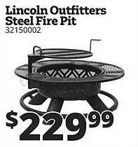 Rural King Lincoln Outfitters Steel Fire Pit offer