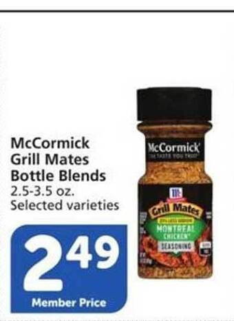Vons Mccormick Grill Mates Bottle Blends Selected Varieties offer