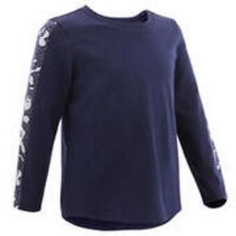 Decathlon Kids' baby gym long-sleeved t-shirt - navy blue offer