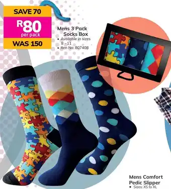 Mens 3 Pack Socks Box Sizes 8-11