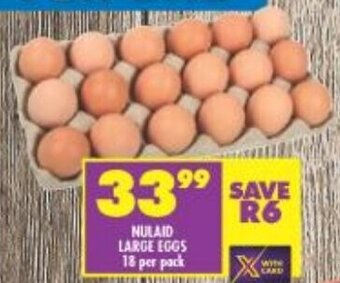 Shoprite Nulaid Large Eggs 18 per pack offer