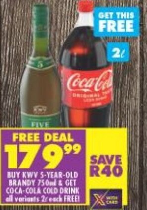 Shoprite KWV 5-Year-Old Brandy 750ml offer