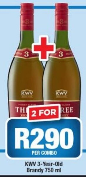 OK Liquor KWV 3-Year-Old Brandy 750ml offer