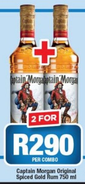 OK Liquor Captain Morgan Original Spiced Gold Rum 750ml offer