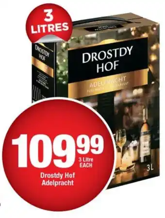 OK Liquor Drostdy Hof Adelpratch 3 Litre each offer