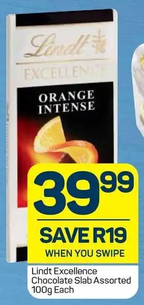 Pick n Pay Lindt Excellence Slab Assorted 100g each offer