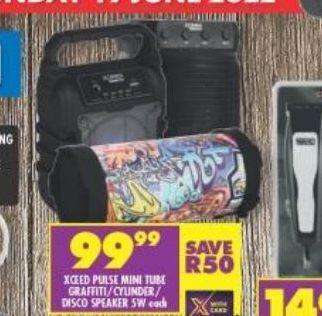 Shoprite Xceed bluetooth speakers offer