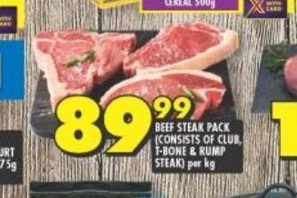 Shoprite Beef steaks offer