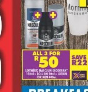 Shoprite Lentheric deodorant 3 offer