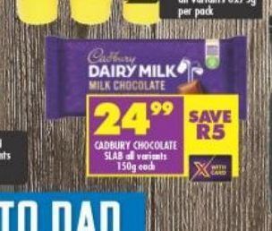 Shoprite Cadbury chocolate offer