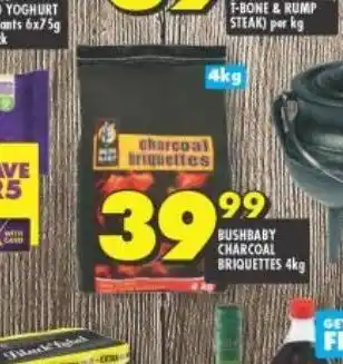 Bushbaby charcoal briquettes