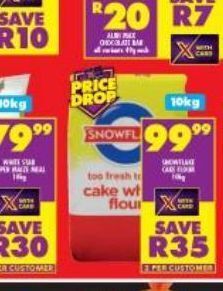 Shoprite Snowflake wheat flour offer