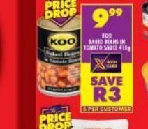 Shoprite Koo baked beans offer