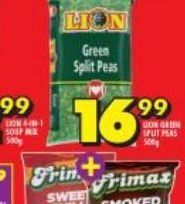 Shoprite Lion green peas offer