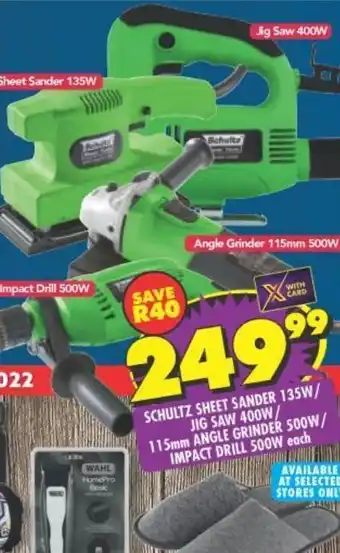 Shoprite Schultz angle grinder offer