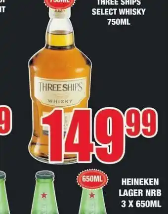 Boxer Liquors Three ships whiskey offer