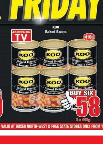 Boxer Koo baked beans 6 offer