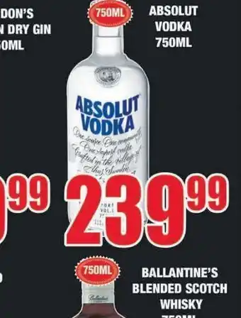 Boxer Liquors Absolut vodka offer