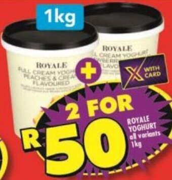 Shoprite Royale Yoghurt All Variants 1kg offer