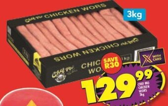 Shoprite Chef Mo Chicken Wors 3kg offer