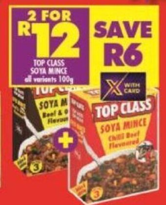 Shoprite Top Class Soya Mince All Variants 100g offer