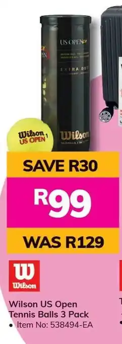 Game Wilson US Open Tennis Balls 3 Pack offer