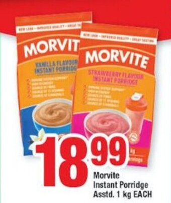 OK Foods Morvite Instant Porridge Asstd 1kg each offer