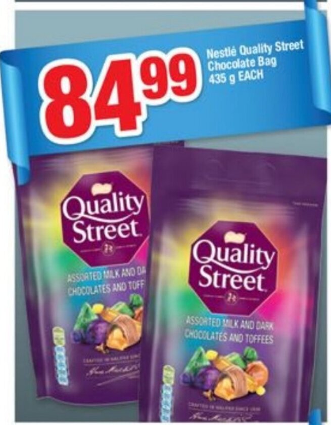Nestle Quality Street Chocolate Bag 435g each offer at OK Foods